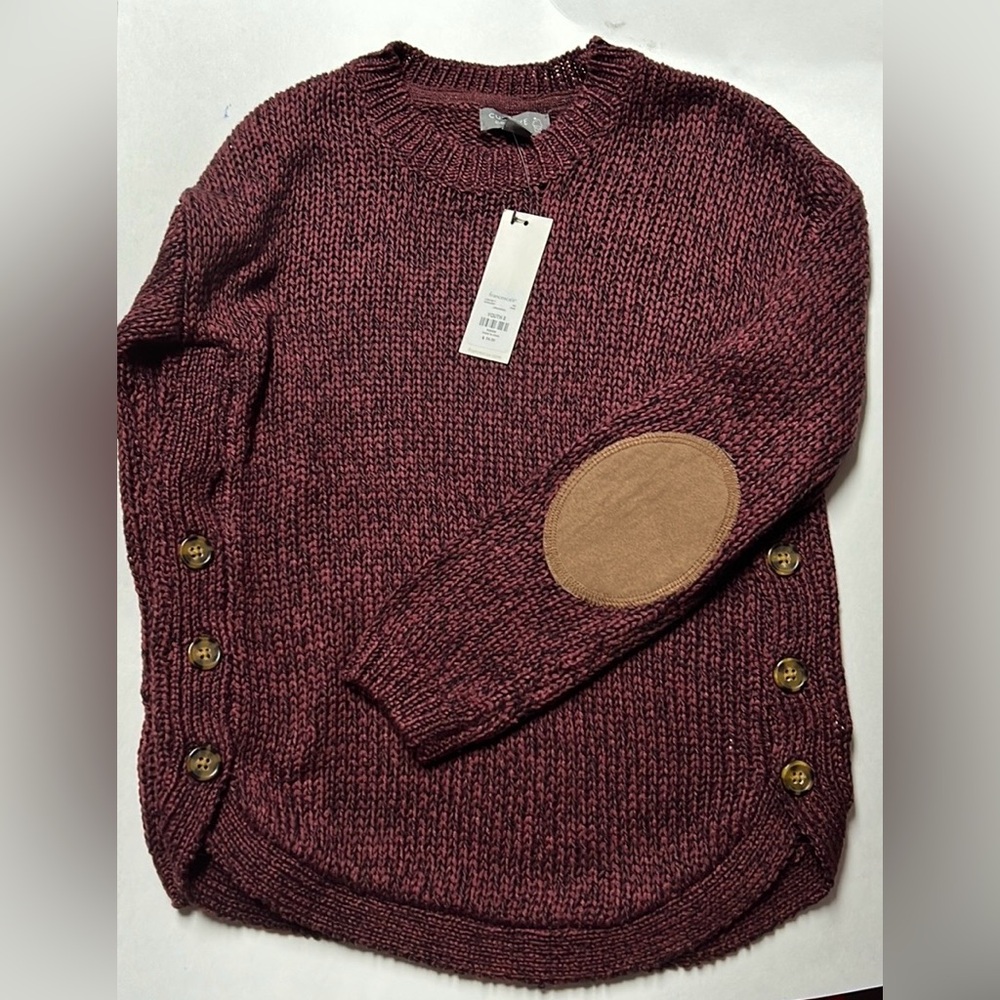 Burgundy Francesca’s sweater size 8 girls new W/ tags